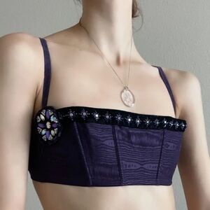NWOT VICTORIA’S SECRET Very Sexy Embellished Boned Corset Bra 34C